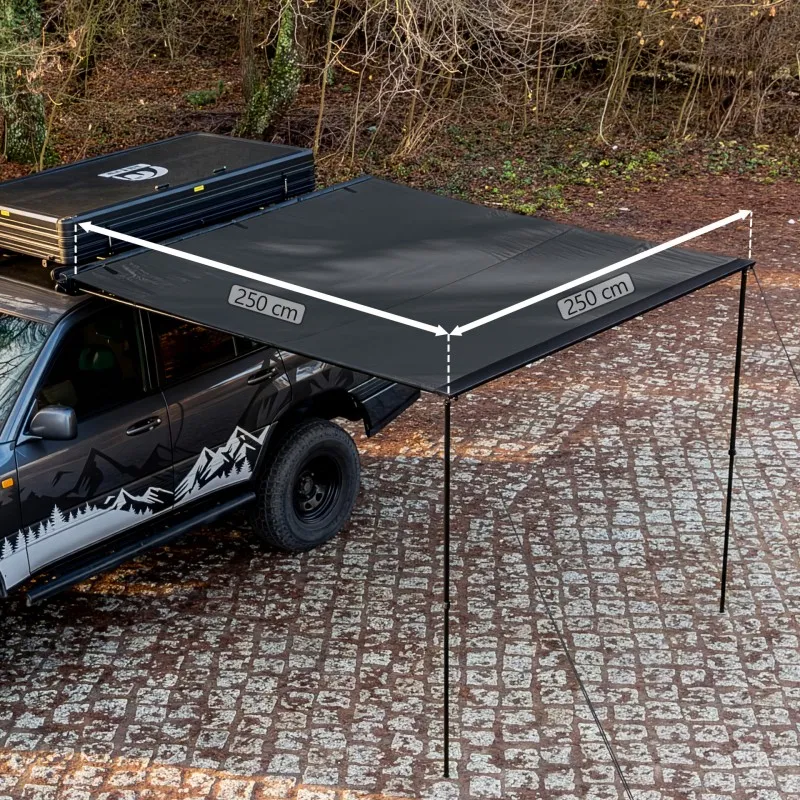 Markise Wild Camp Day&Night 2,5 x 2,5 m svart - med LED-belysning – bilde 11