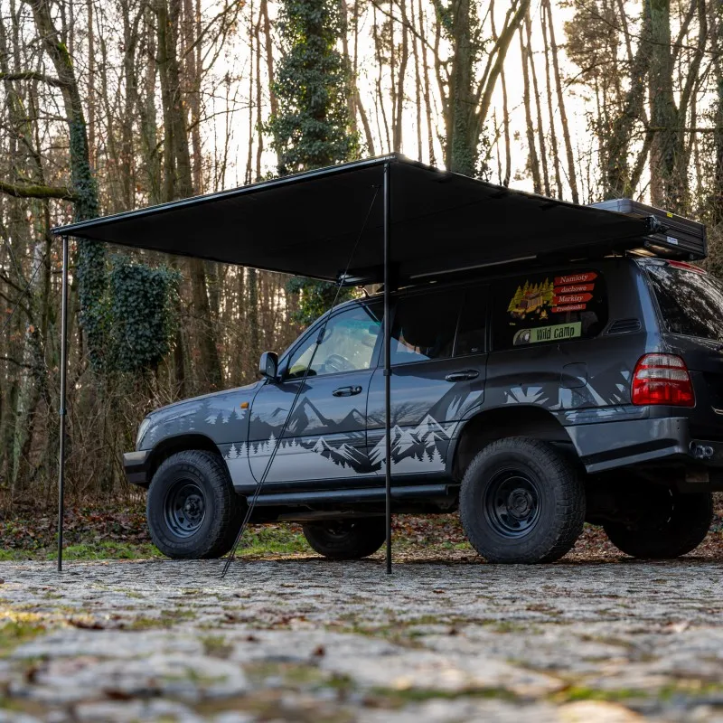 Markise Wild Camp Day&Night 2,5 x 2,5 m svart - med LED-belysning – bilde 2