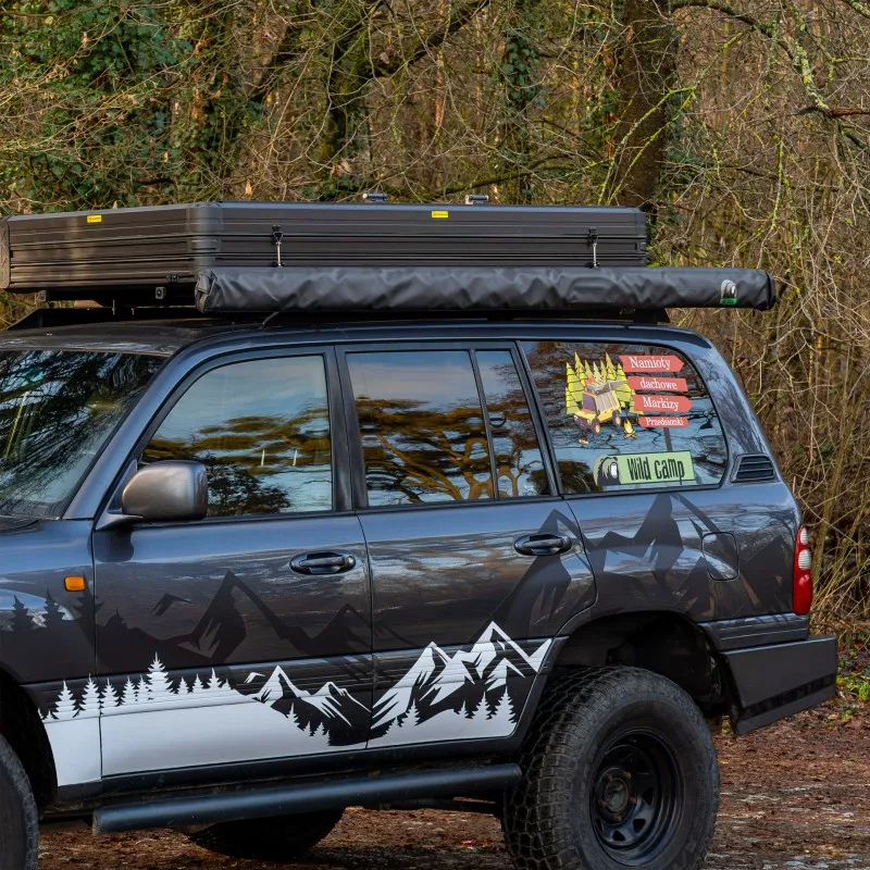 Markise Wild Camp Day&Night 2,5 x 2,5 m svart - med LED-belysning – bilde 4