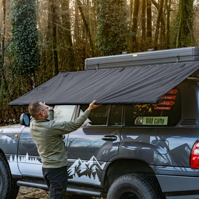 Markise Wild Camp Day&Night 2,5 x 2,5 m svart - med LED-belysning – bilde 6