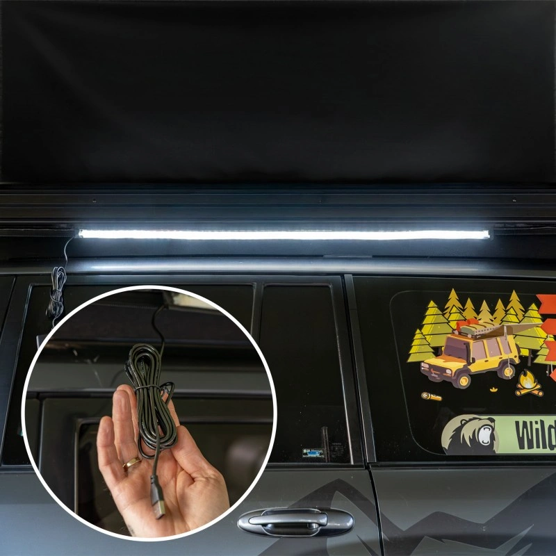 Markise Wild Camp Day&Night 2,5 x 3 m svart - med LED-belysning – bilde 9