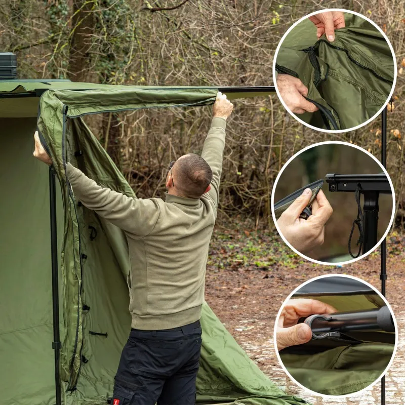 Markisetelt universelt Wild Camp 2,5 x 2,5 m │ grønn - til markise 270° – bilde 6