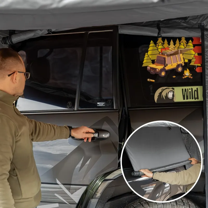 Markisetelt universelt Wild Camp 2,5 x 3 m │ grå - til markise 270° – bilde 11