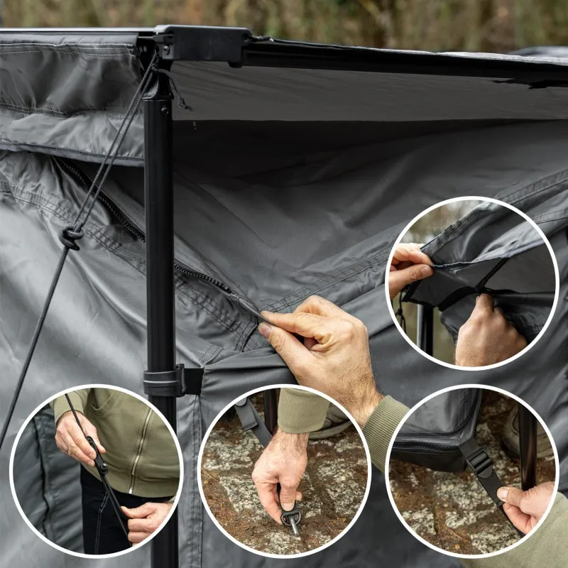 Markisetelt universelt Wild Camp 2,5 x 3 m │ grå - til markise 270° – bilde 7