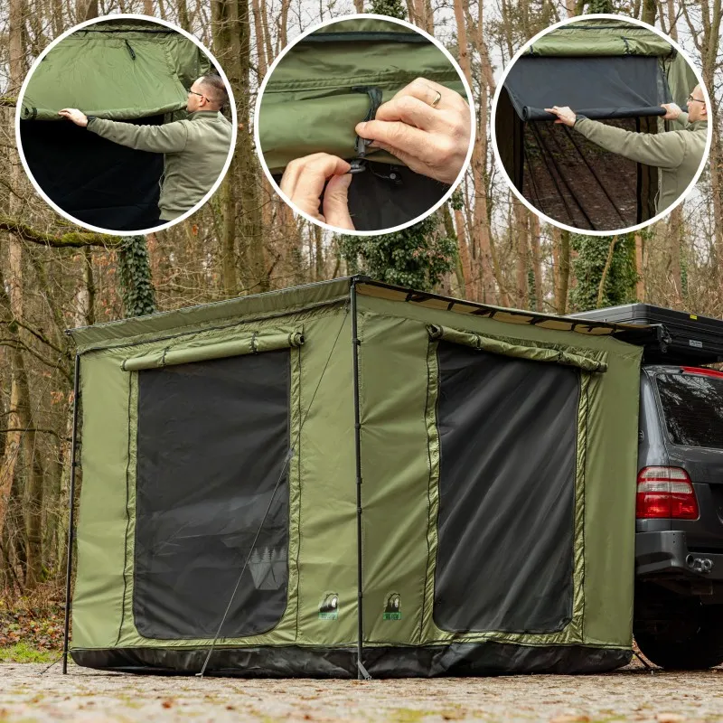 Markisetelt universelt Wild Camp 2,5 x 3 m │ grønn - til markise 270° – bilde 8