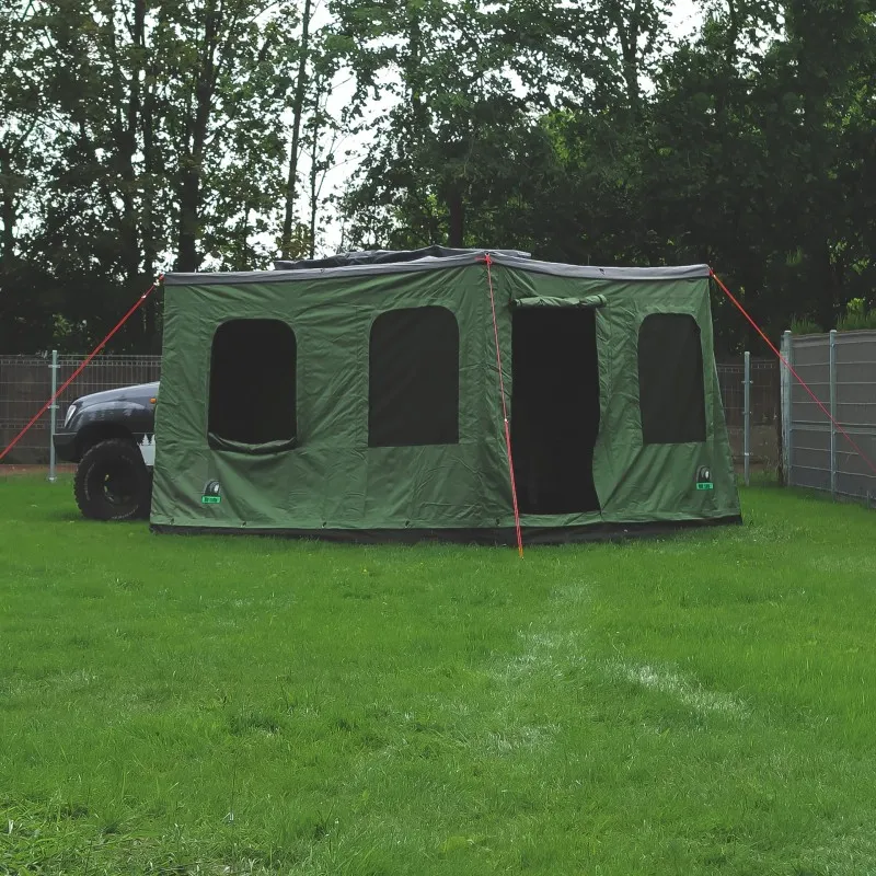 Markisetelt Wild Camp til Batwing 270° 2,4 m │ førerside - grønn – bilde 2