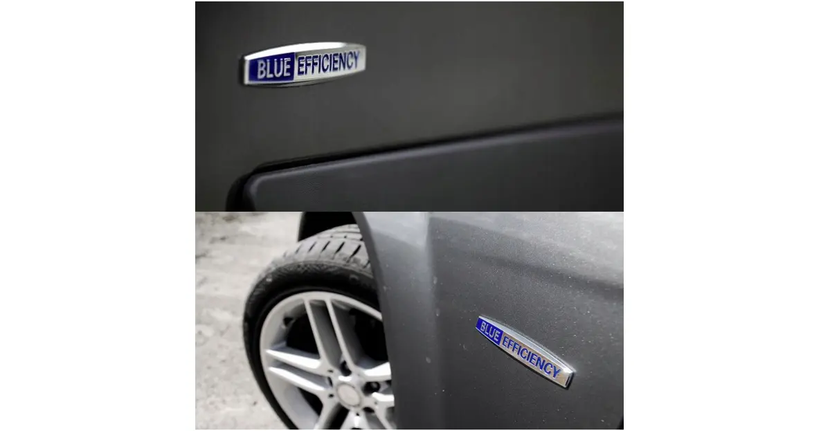 Mercedes Benz 3D Blue Efficiency skjerm emblem Premium
