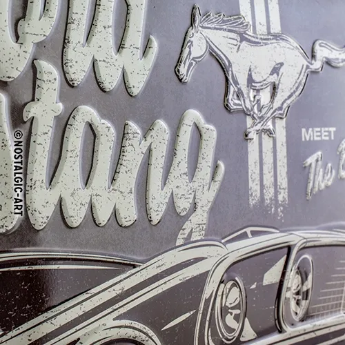 Metallskilt – Ford Mustang | Retro stil 30x40 cm – bilde 2