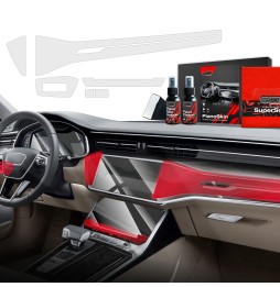 Midtkonsoll beskyttelsesfolie Audi A7 (C8) 2018 - 2025 │ Anti-fingerprint PPP Folie Grizz PianoSkin Matte