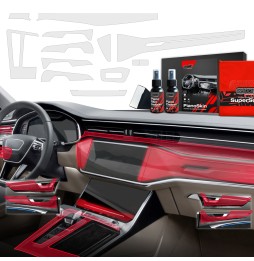 Midtkonsoll beskyttelsesfolie Audi A7 (C8) 2018 - 2025 │ Anti-fingerprint PPP Folie Grizz PianoSkin Matte
