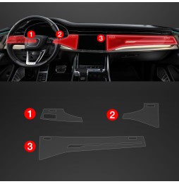 Midtkonsoll beskyttelsesfolie Audi Q8 2018 - 2025 │ Anti-fingerprint PPP Folie Grizz PianoSkin Matte – bilde 2