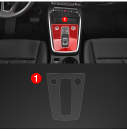 Midtkonsoll beskyttelsesfolie Audi S3 (8Y) 2020 - 2025 │ Anti-fingerprint PPP Folie Grizz PianoSkin Matte – bilde 2