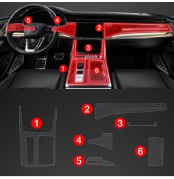 Midtkonsoll beskyttelsesfolie Audi SQ7 2018 - 2025 │ Anti-fingerprint PPP Folie Grizz PianoSkin Matte – bilde 2