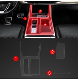 Midtkonsoll beskyttelsesfolie Audi SQ7 2018 - 2025 │ Anti-fingerprint PPP Folie Grizz PianoSkin Matte – bilde 2