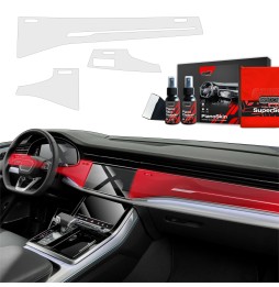Midtkonsoll beskyttelsesfolie Audi SQ8 2018 - 2025 │ Anti-fingerprint PPP Folie Grizz PianoSkin Matte