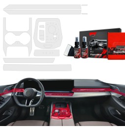 Midtkonsoll beskyttelsesfolie BMW 5 (G60) 2023 - 2025 │ Anti-fingerprint PPP Folie Grizz PianoSkin Matte