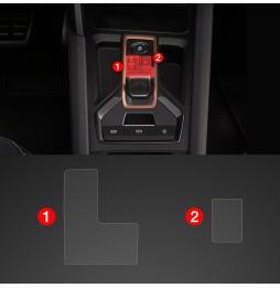 Midtkonsoll beskyttelsesfolie Cupra Formentor Facelift 2024 - 2025 │ Anti-fingerprint PPP Folie Grizz PianoSkin Matte – bilde 2