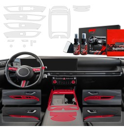 Midtkonsoll beskyttelsesfolie Hyundai Tucson Facelift 2024 - 2025 │ Anti-fingerprint PPP Folie Grizz PianoSkin Matte