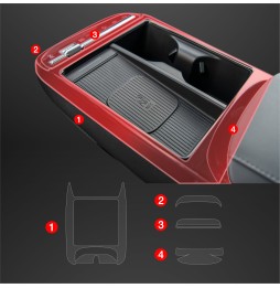 Midtkonsoll beskyttelsesfolie Hyundai Tucson IV Facelift 2024 - 2025 │ Anti-fingerprint PPP Folie Grizz PianoSkin Matte – bilde 2