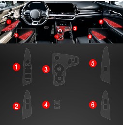 Midtkonsoll beskyttelsesfolie Kia Sportage V 2021 - 2024 │ Anti-fingerprint PPP Folie Grizz PianoSkin Matte – bilde 2
