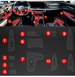Midtkonsoll beskyttelsesfolie Kia Sportage V Hybrid 2021 - 2024 │ Anti-fingerprint PPP Folie Grizz PianoSkin Matte – bilde 2