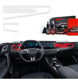 Midtkonsoll beskyttelsesfolie MG HS 2024 - 2025 │ Anti-fingerprint PPP Folie Grizz PianoSkin Matte