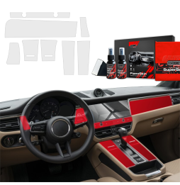 Midtkonsoll beskyttelsesfolie Porsche Macan GTS 2021 - 2024 │ Anti-fingerprint PPP Folie Grizz PianoSkin Matte