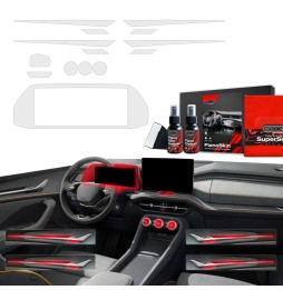 Midtkonsoll beskyttelsesfolie Skoda Kodiaq II 2024 - 2025 │ Anti-fingerprint PPP Folie Grizz PianoSkin Matte