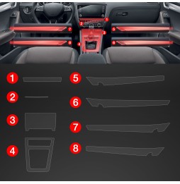 Midtkonsoll beskyttelsesfolie Skoda Octavia III 2017 - 2020 │ Anti-fingerprint PPP Folie Grizz PianoSkin Matte – bilde 2