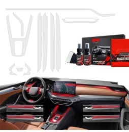 Midtkonsoll beskyttelsesfolie Skoda Octavia IV 2020 - 2025 │ Anti-fingerprint PPP Folie Grizz PianoSkin Matte