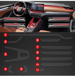 Midtkonsoll beskyttelsesfolie Skoda Octavia IV 2020 - 2025 │ Anti-fingerprint PPP Folie Grizz PianoSkin Matte – bilde 2