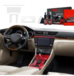Midtkonsoll beskyttelsesfolie Skoda Superb III 2015 - 2024 │ Anti-fingerprint PPP Folie Grizz PianoSkin Matte