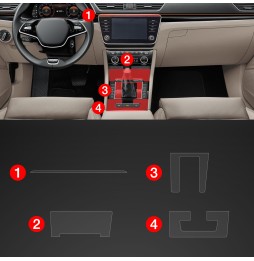 Midtkonsoll beskyttelsesfolie Skoda Superb III 2015 - 2024 │ Anti-fingerprint PPP Folie Grizz PianoSkin Matte – bilde 2