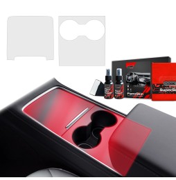 Midtkonsoll beskyttelsesfolie Tesla Model 3 2021 - 2025 │ Anti-fingerprint PPP Folie Grizz PianoSkin Matte