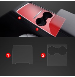 Midtkonsoll beskyttelsesfolie Tesla Model 3 2021 - 2025 │ Anti-fingerprint PPP Folie Grizz PianoSkin Matte – bilde 2