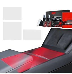 Midtkonsoll beskyttelsesfolie Tesla Model 3 Highland 2024 - 2025 │ Anti-fingerprint PPP Folie Grizz PianoSkin Matte