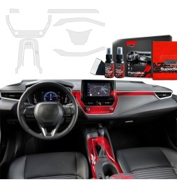 Midtkonsoll beskyttelsesfolie Toyota Corolla 2019 - 2025 │ Anti-fingerprint PPP Folie Grizz PianoSkin Matte