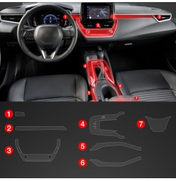 Midtkonsoll beskyttelsesfolie Toyota Corolla 2019 - 2025 │ Anti-fingerprint PPP Folie Grizz PianoSkin Matte – bilde 2