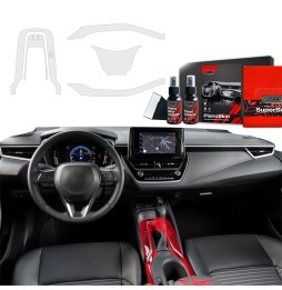 Midtkonsoll beskyttelsesfolie Toyota Corolla XII 2019 - 2025 │ Anti-fingerprint PPP Folie Grizz PianoSkin Matte
