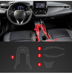 Midtkonsoll beskyttelsesfolie Toyota Corolla XII 2019 - 2025 │ Anti-fingerprint PPP Folie Grizz PianoSkin Matte – bilde 2