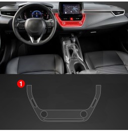 Midtkonsoll beskyttelsesfolie Toyota Corolla XII 2019 - 2025 │ Anti-fingerprint PPP Folie Grizz PianoSkin Matte – bilde 2