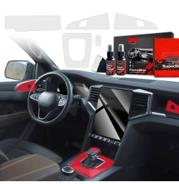 Midtkonsoll beskyttelsesfolie VW Amarok 2023 - 2025 │ Anti-fingerprint PPP Folie Grizz PianoSkin Matte