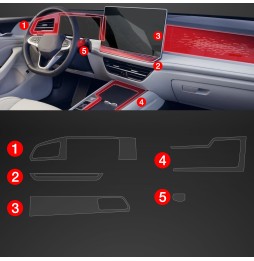 Midtkonsoll beskyttelsesfolie VW Passat (B9) 2024 - 2025 │ Anti-fingerprint PPP Folie Grizz PianoSkin Matte – bilde 2