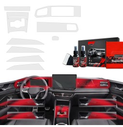 Midtkonsoll beskyttelsesfolie VW Tiguan III 2024 - 2025 │ Anti-fingerprint PPP Folie Grizz PianoSkin Matte