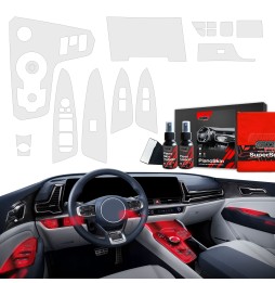 Midtkonsoll Kia Sportage V Hybrid Keyless 2021 - 2024│ Anti-fingerprint PPP Folie Grizz PianoSkin Matte