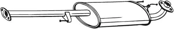 Midtre eksospotte Toyota Land Cruiser J120 3.0 D-4D │ Bosal Middle Silencer Image 2