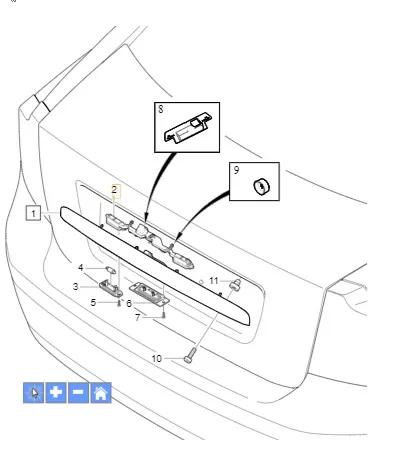 Mikrobryter baklukehåndtak Volvo Genuine® S40 / V50 2004-2007 – bilde 3