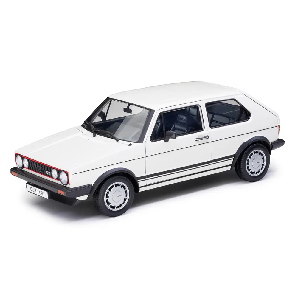 Modellbil VW Golf I GTI 1983 │ Modellauto 1:18 Pirelli White Image 1