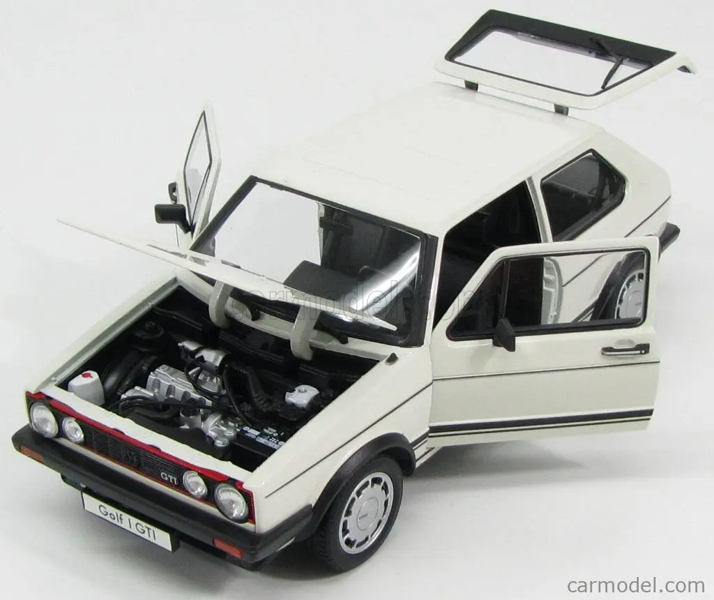 Modellbil VW Golf I GTI 1983 │ Modellauto 1:18 Pirelli White Image 3