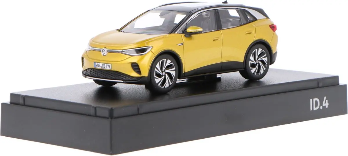 Modellbil VW ID.4 2020 │ Modellauto 1:43 Honey Yellow Image 2